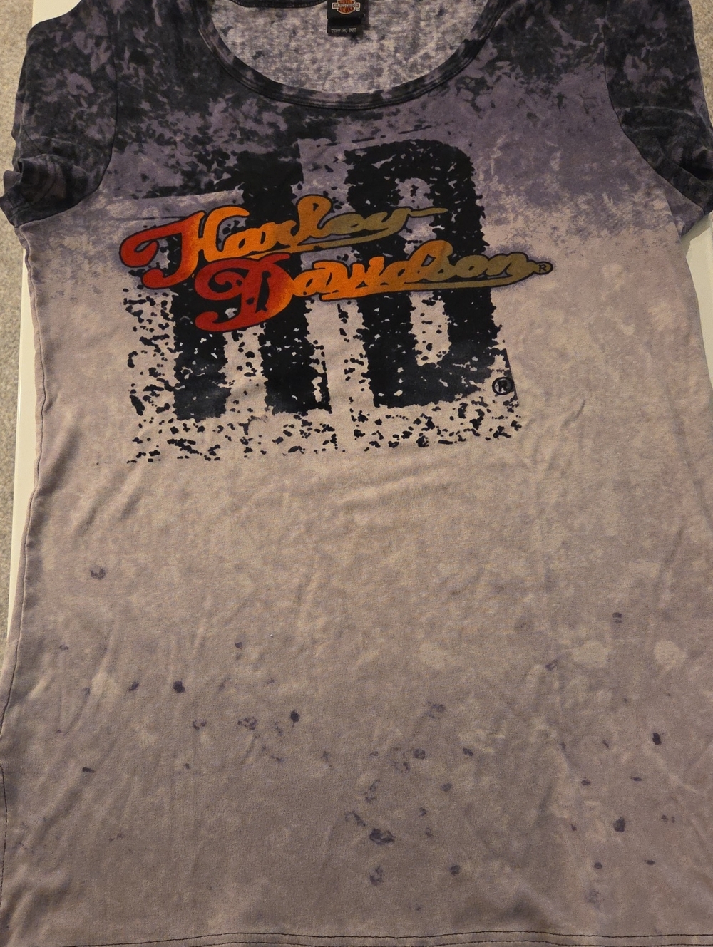 Harley-Davidson Purple Tie-Dye Logo Shirt Or Sleep Wear